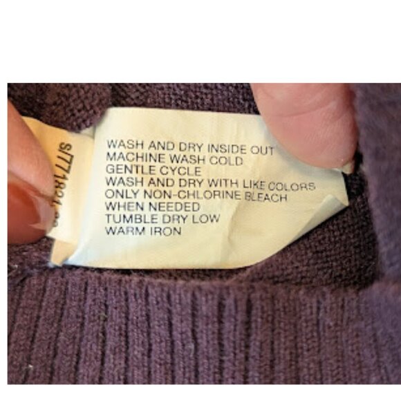 GAP Ribbed Cotton-Blend Turtleneck Sweater Women’s Size S – Eggplant Purple - Picture 11 of 11